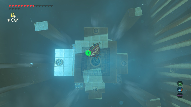 One of many creative shrines in the Champions Ballad, this one involves activating a series of fans that allow you to drift ever higher. As with the main game’s shrines, figuring out how to access the shrine’s hidden treasure chest is an enjoyable bonus challenge. And as with those main game shrines, the stuff that’s in the optional treasure chest is usually anticlimactic.